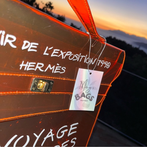 Hermรจs: Vinyl Kelly Souvenir De L'Exposition PVC Beach Tote Bag - Picture 8 of 17